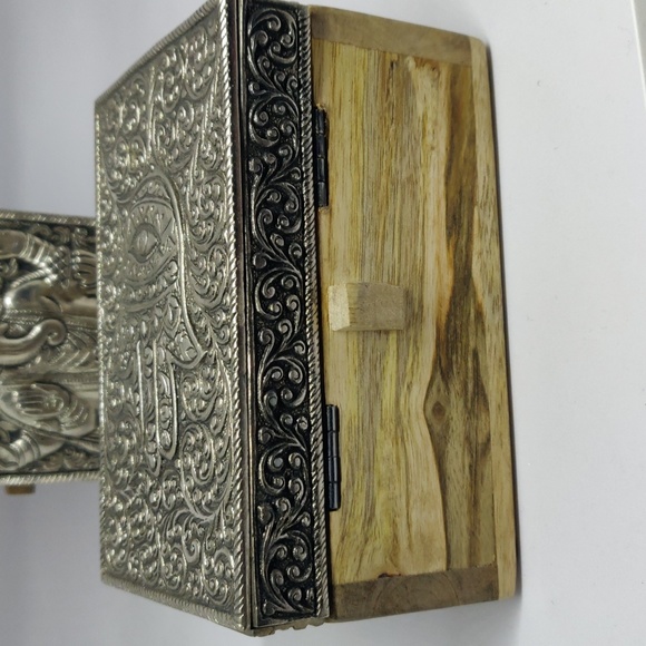 Embossed Metal and Wood Ganesh and Hamsa Boxes - Picture 5 of 7
